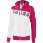 Erima Teamline 5 C Trainingsjack met Capuchon Meisjes Wit Love Rose Peach M1031919