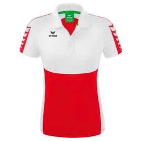Erima Six Wings Polo Dames Rood Wit 1112222