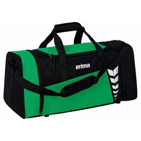 Erima Six Wings Sporttas Maat S Smaragd Zwart 7232304 Voorkant