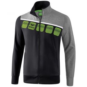 Erima Teamline 5 C Presentatiejack Zwart Grijs Melange Wit 1011904