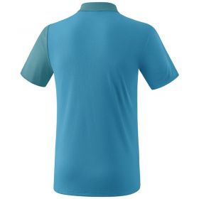 Erima Teamline 5 C Polo Oriental Blue Colonial Blue Wit 1111910 Achterzijde