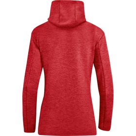 Jako Sweater met Capuchon Premium Basics Dames Rood Gemeleerd D6729 01 Achterzijde