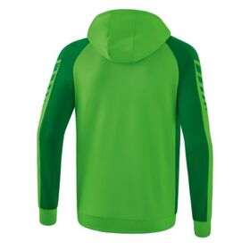 Erima Six Wings Trainingsjack Met Capuchon Kind Green Smaragd Wit K1032208 Achterzijde