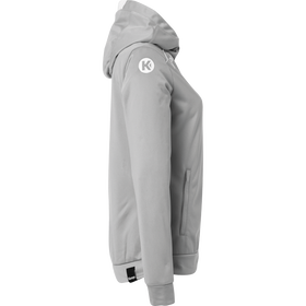 Kempa Player Hood Jacket Dames Donker Grijs Melange Wit D200362711 Rechts