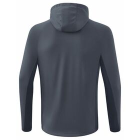 Erima Liga Star Trainingsjack Met Capuchon Slate Grey Zwart 1032330 Achterkant