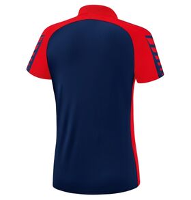 Erima Six Wings Polo Dames New Navy Rood 1112216 Achterzijde