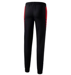 Erima Six Wings Worker Broek Dames Zwart Rood 1102210 Achterzijde