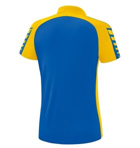 Erima Six Wings Polo Dames New Royal Geel 1112217 Achterzijde